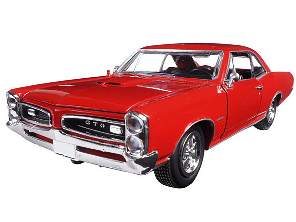 1966 Pontiac GTO Red "Muscle Car Collection" 1/25 Diecast Model Car by New Ray-1