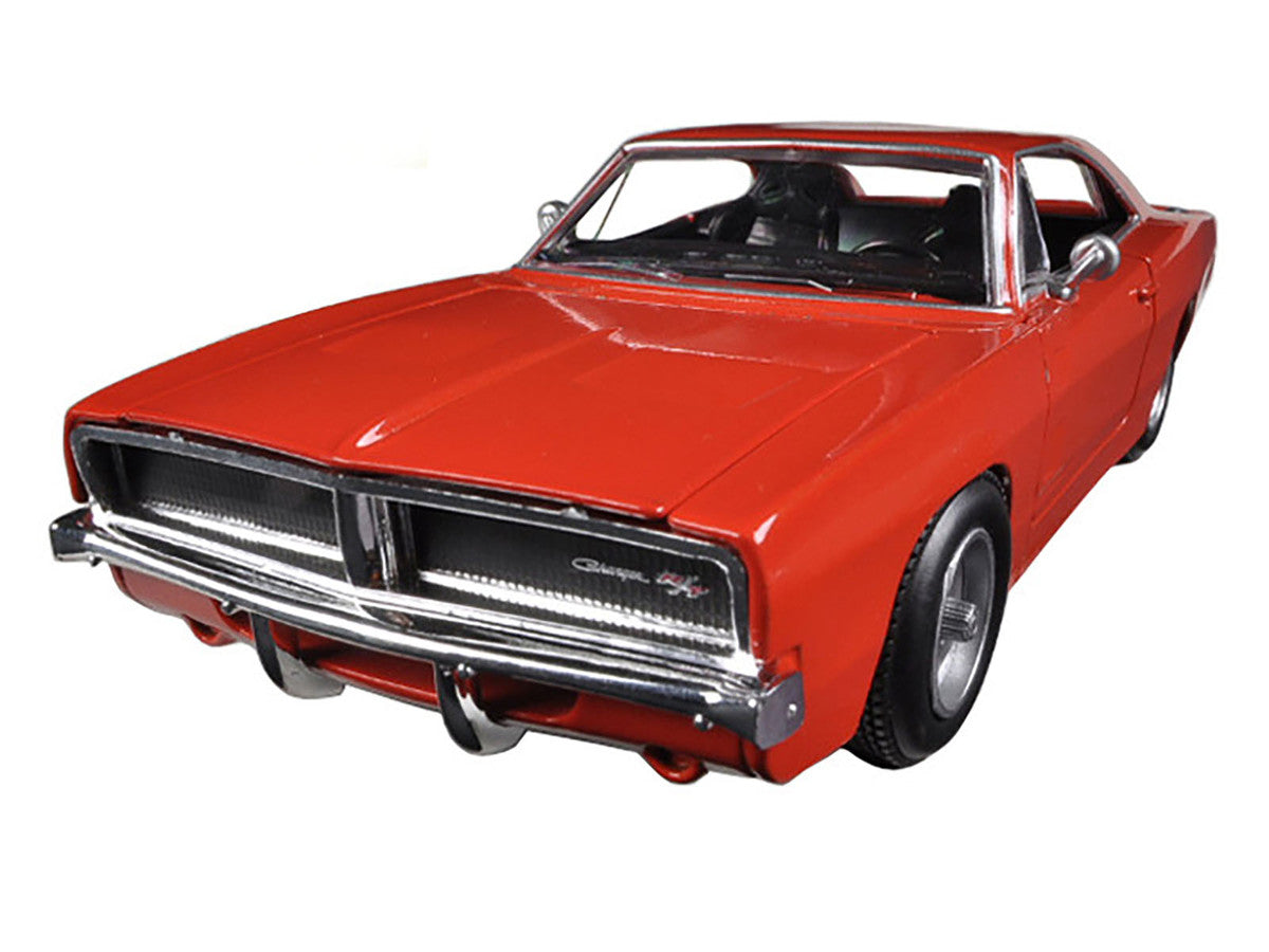 1969 Dodge Charger R/T Orange "Muscle Car Collection" 1/25 Diecast Model Car by New Ray-1