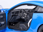 Ford Mustang Shelby GT500 Grabber Blue with White Stripes 1/18 Model Car by Autoart-2