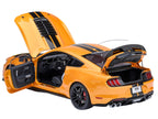 Ford Mustang Shelby GT500 Cyber Orange Metallic with Black Stripes 1/18 Model Car by Autoart-1