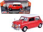 1961-1967 Morris Mini Cooper Red with White Top "Timeless Legends" 1/18 Diecast Model Car by Motormax-0