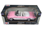 1957 Buick Roadmaster Convertible Pink and White 1/18 Diecast Model Car by Motormax-2