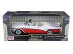 1957 Buick Roadmaster Convertible Red 1/18 Diecast Model Car by Motormax-2