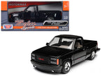1992 GMC Sierra GT Black Pickup Truck 1/24 Diecast Model by Motormax-2