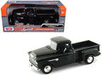 1955 Chevrolet 5100 Stepside Pickup Truck Black 1/24 Diecast Car Model by Motormax-2