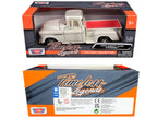 1955 Chevrolet 3100 Stepside Pickup Truck Cream with White Interior "Timeless Legends" Series 1/24 Diecast Model Car by Motormax-1
