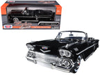 1958 Chevrolet Impala Convertible Black 1/24 Diecast Model Car by Motormax-2