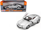 Mercedes McLaren SLR Silver 1/24 Diecast Model Car by Motormax-2