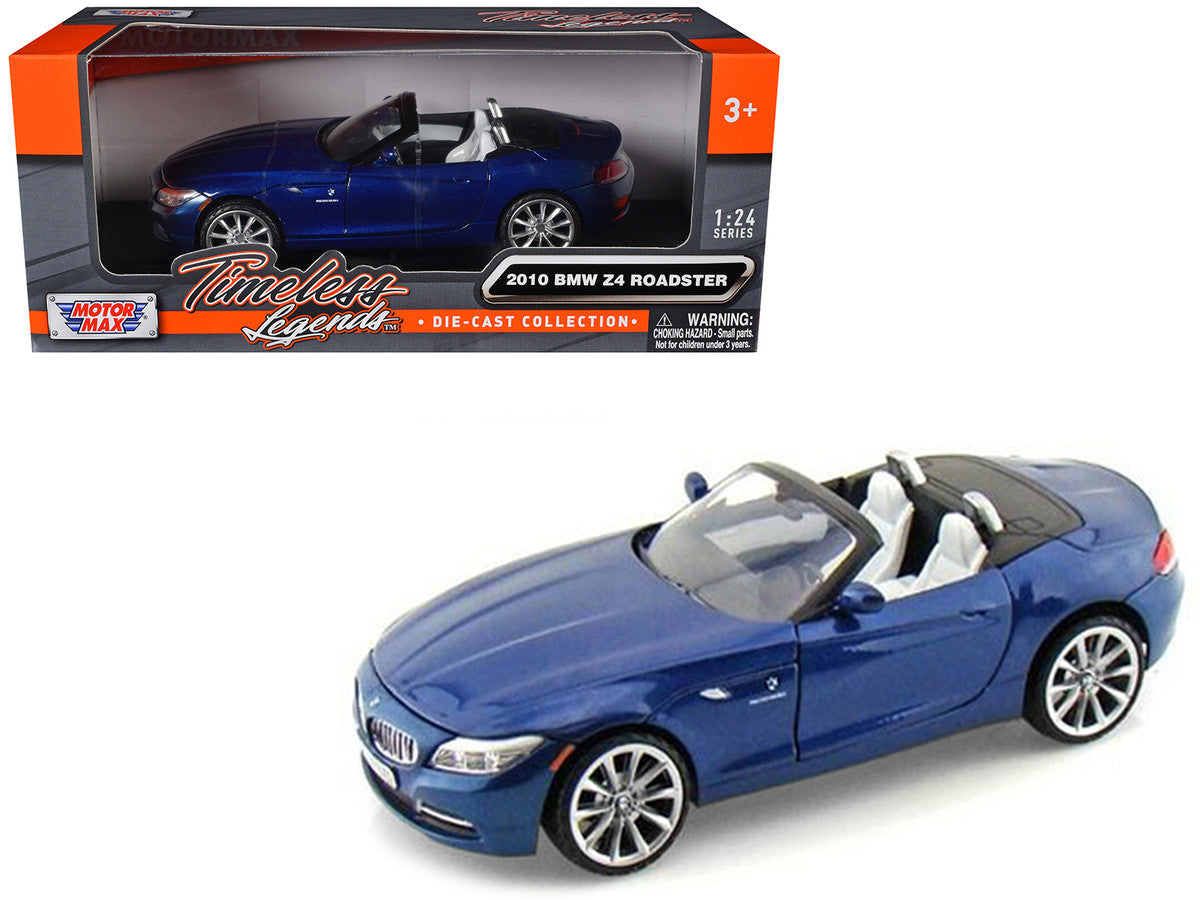 2010 BMW Z4 Convertible Blue 1/24 Diecast Model Car by Motormax-2