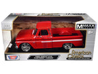 1966 Chevrolet C10 Fleetside Pickup Truck Red "Maxx Design" "American Classics" Series 1/24 Diecast Model Car by Motormax-0