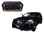 2015 Ford Police Interceptor Utility Special Service Plain Black 1/18 Diecast Model Car by Motormax-0