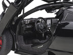 Mclaren Senna Stealth Cosmos Black with Carbon Accents 1/18 Model Car by Autoart-2