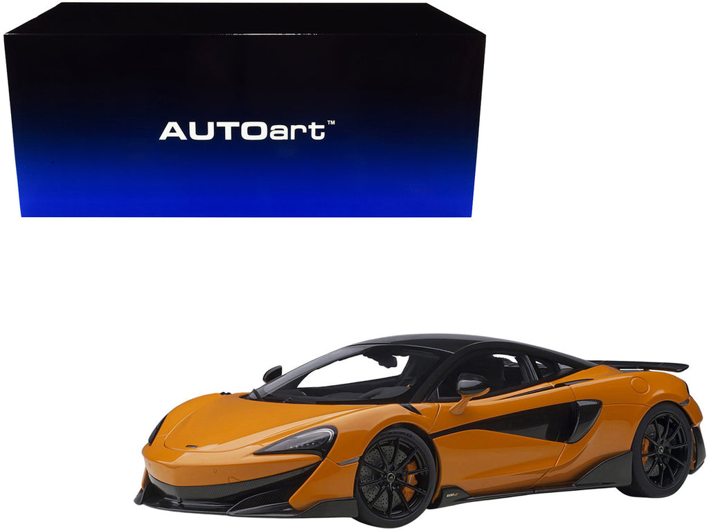 Mclaren 600LT Myan Orange and Carbon 1/18 Model Car by Autoart-0