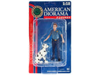 "Firefighters" Fire Dog Training Figures (Trainer and Dog) for 1/18 Scale Models by American Diorama-3