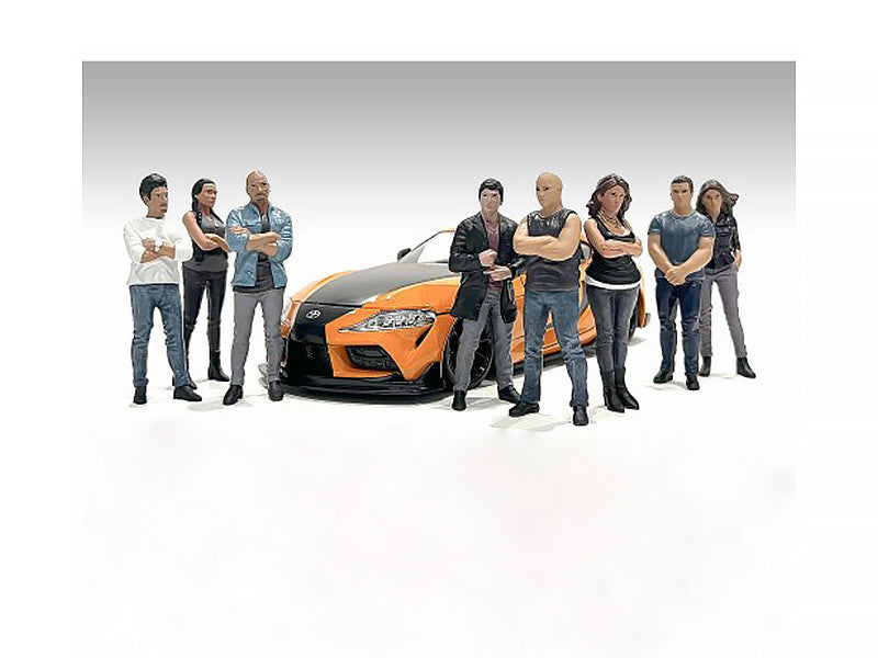 "Car Meet 3" 8 piece Figure Set for 1/18 Scale Models by American Diorama-0