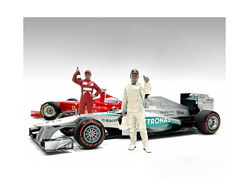"Racing Legends" 2000's Set of 2 Diecast Figures for 1/43 Scale Models by American Diorama-0