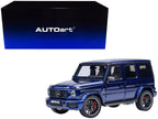2019 Mercedes-Benz AMG G63 Brilliant Blue Metallic 1/18 Model Car by Autoart-4