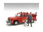 "Firefighters" Fire Dog Training Figures (Trainer and Dog) for 1/24 Scale Models by American Diorama-0