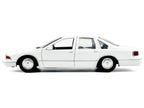 1993 Chevrolet Caprice Police Car Unmarked White "Custom Builder's Kit" Series 1/24 Diecast Model Car by Motormax-0