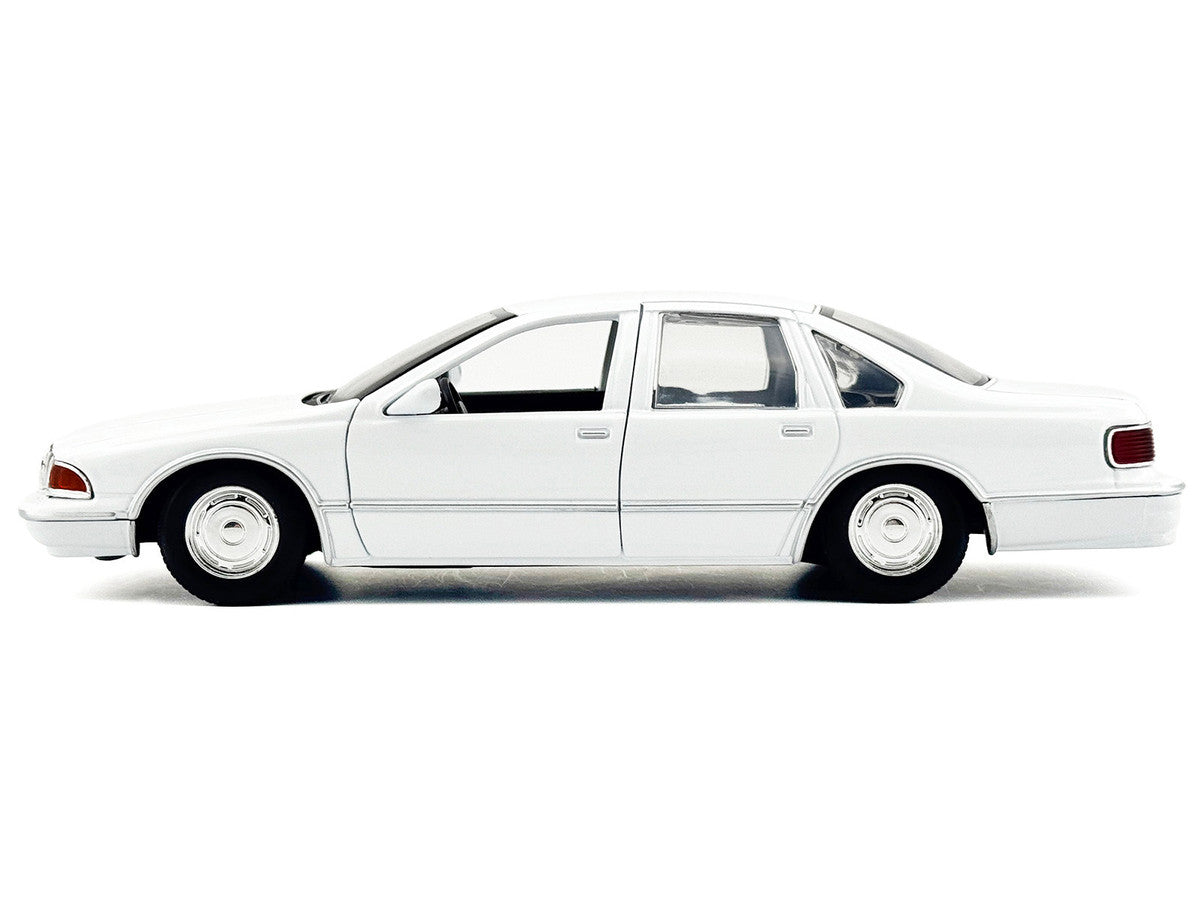 1993 Chevrolet Caprice Police Car Unmarked White "Custom Builder's Kit" Series 1/24 Diecast Model Car by Motormax-0