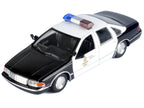 1993 Chevrolet Caprice Police Car "LAPD (Los Angeles Police Department)" Black and White "Law Enforcement and Public Service" Series 1/24 Diecast Model Car by Motormax-1