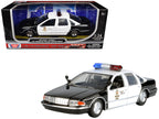 1993 Chevrolet Caprice Police Car "LAPD (Los Angeles Police Department)" Black and White "Law Enforcement and Public Service" Series 1/24 Diecast Model Car by Motormax-2