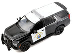 2025 Chevrolet Tahoe Police Pursuit Vehicle "California Highway Patrol" Black and White "Law Enforcement and Public Service" Series 1/24 Diecast Model Car by Motormax-0
