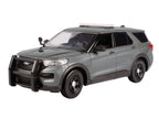 2022 Ford Police Interceptor Utility Unmarked Gray Metallic "Builder's Kit" "Law Enforcement and Public Service" Series 1/24 Diecast Model Car by Motormax-0