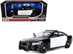 2023 Dodge Charger Pursuit Police Car Black and White "Law Enforcement and Public Service" Series 1/24 Diecast Model Car by Motormax-4