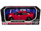 2023 Dodge Charger Pursuit Police Car Red "Law Enforcement and Public Service" Series 1/24 Diecast Model Car by Motormax-2