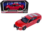 2023 Dodge Charger Pursuit Police Car Red "Law Enforcement and Public Service" Series 1/24 Diecast Model Car by Motormax-0