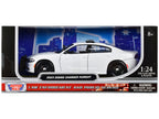 2023 Dodge Charger Pursuit Police Car Plain White "Law Enforcement and Public Service" Series 1/24 Diecast Model Car by Motormax-2