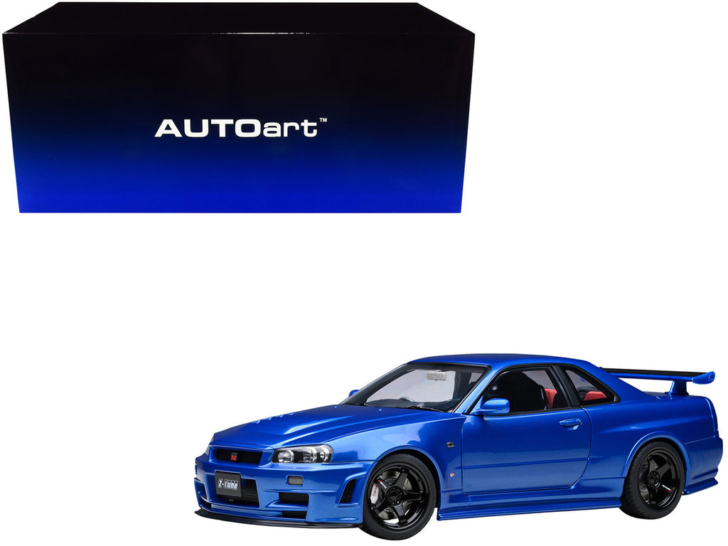 Nissan Skyline GT-R R34 Nismo Z-TUNE RHD (Right Hand Drive) Bayside Blue 1/18 Model Car by Autoart-0