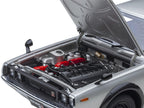 Nissan Skyline 2000GT-R (KPGC110) RHD (Right Hand Drive) Silver Metallic 1/18 Model Car by Autoart-2