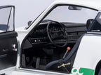 Porsche 911 Carrera 2.7 RS Grand Prix White with Green Stripes and Wheels 1/18 Model Car by Autoart-2