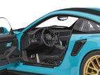 Porsche 911 (991.2) GT2 RS Weissach Package Miami Blue with Carbon Stripes 1/18 Model Car by Autoart-2