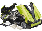 Pagani Huayra Roadster Verde Firenze Green Metallic and Carbon with Luggage Set 1/18 Model Car by Autoart-1