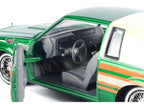 1987 Buick Regal 3.8 SFI Turbo Green Metallic and Cream with Graphics "Get Low" Series 1/24 Diecast Model Car by Motormax-4