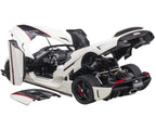 Koenigsegg Regera White with Black Carbon and Red Stripes 1/18  Model Car by Autoart-1