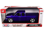 2006 Chevrolet Silverado Custom Pickup Truck Blue Metallic "Die-Cast Collection" Series 1/25 Diecast Model Car by Motormax-1