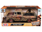 1958 Chevrolet Apache Fleetside Pickup Brown (Rusted) "Weathered Treasures" Series 1/24 Diecast Model Car by Motormax-2