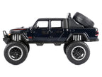 2021 Jeep Gladiator Rubicon Off-Road Pickup Truck Black with Matt Black Top "Off Road" Series 1/27 Diecast Model Car by Motormax-1