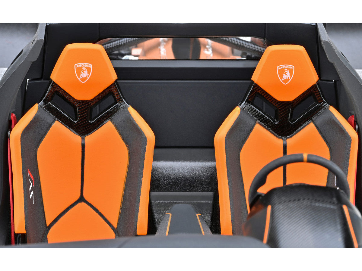 Lamborghini Aventador SVJ Arancio Atlas Pearl Orange 1/18 Model Car by Autoart-3