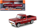 1969 Ford F-100 Pickup Truck Burgundy 1/24 Diecast Model Car by Motormax-0