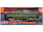 1969 Ford F-100 Pickup Truck Green 1/24 Diecast Model Car by Motormax-2