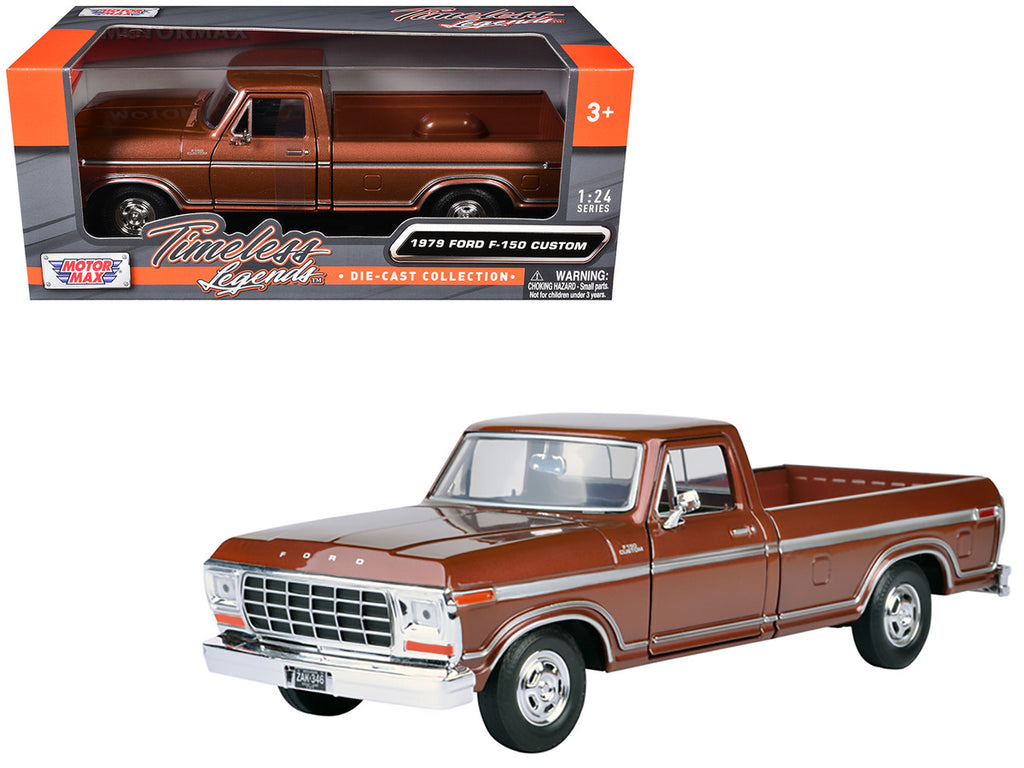 1979 Ford F-150 Pickup Truck Brown 1/24 Diecast Model Car by Motormax-1