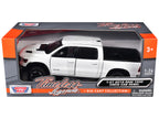 2019 RAM 1500 Rebel Crew Cab Pickup Truck White 1/24-1/27 Diecast Model Car by Motormax-0