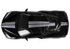 2020 Chevrolet Corvette C8 Stingray Black with Silver Stripes "Timeless Legends" Series 1/24 Diecast Model Car by Motormax-1