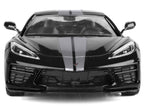 2020 Chevrolet Corvette C8 Stingray Black with Silver Stripes "Timeless Legends" Series 1/24 Diecast Model Car by Motormax-2