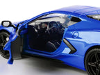 2020 Chevrolet Corvette C8 Stingray Blue Metallic "Timeless Legends" 1/24 Diecast Model Car by Motormax